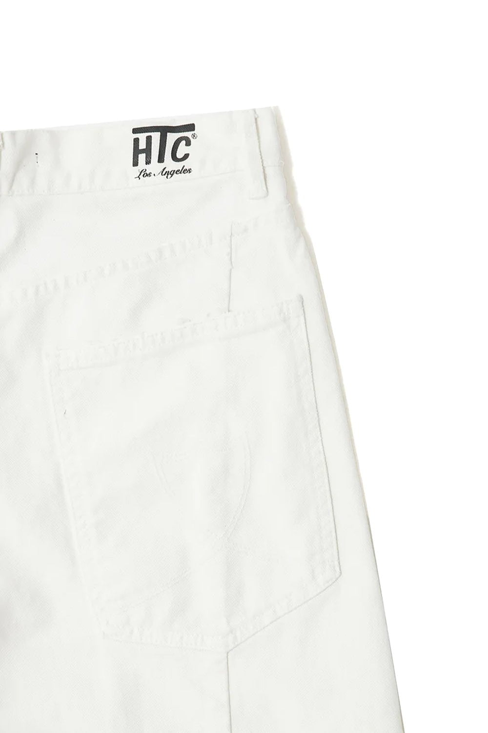 MARISSA WHITE White wide leg fit jeans, zip and button closure. 100% cotton. Made in Italy. HTC LOS ANGELES