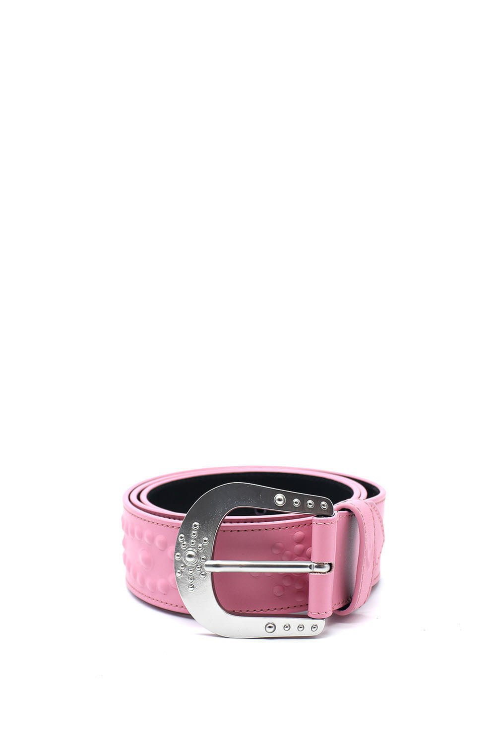 MIRAGE BELT Pink leather belt, zama buckle, with HTC shield logo rivet. Height: 4 cm. Made in Italy. HTC LOS ANGELES