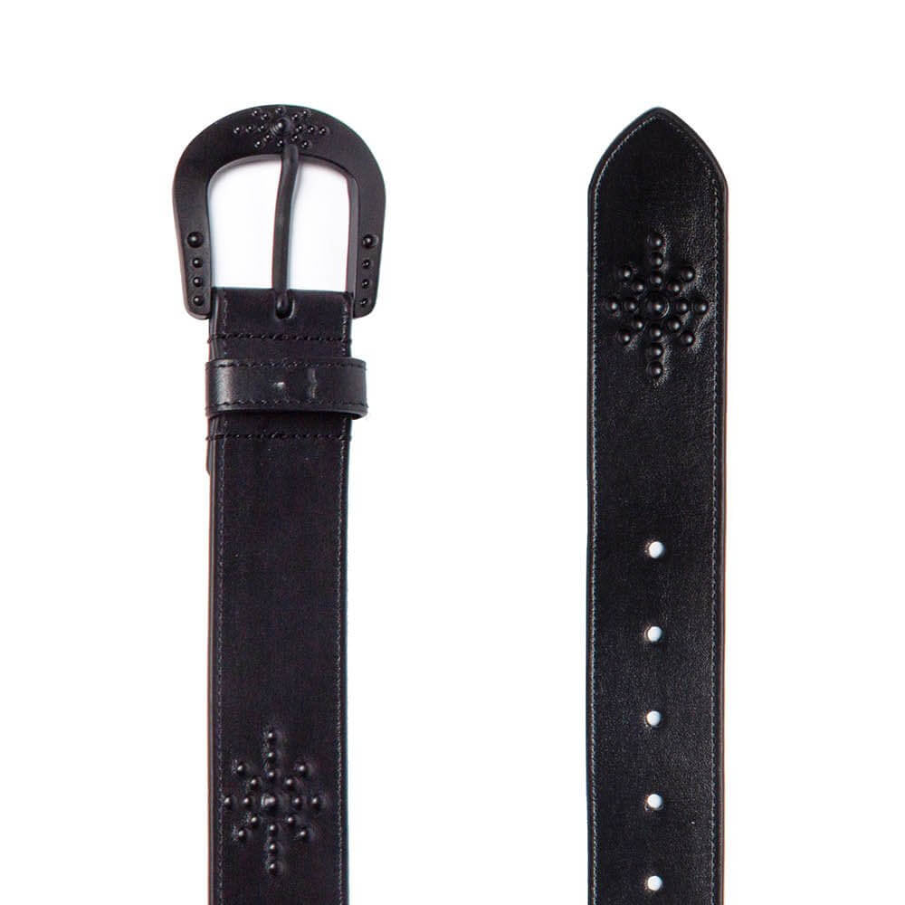 Hollywood Trading Company MIRAGE BELT MIRAGE BELT Black leather belt, zama buckle, with HTC shield logo rivet. Height: 4 cm. Made in Italy. BELTS Hollywood Trading Company Hollywood Trading Company