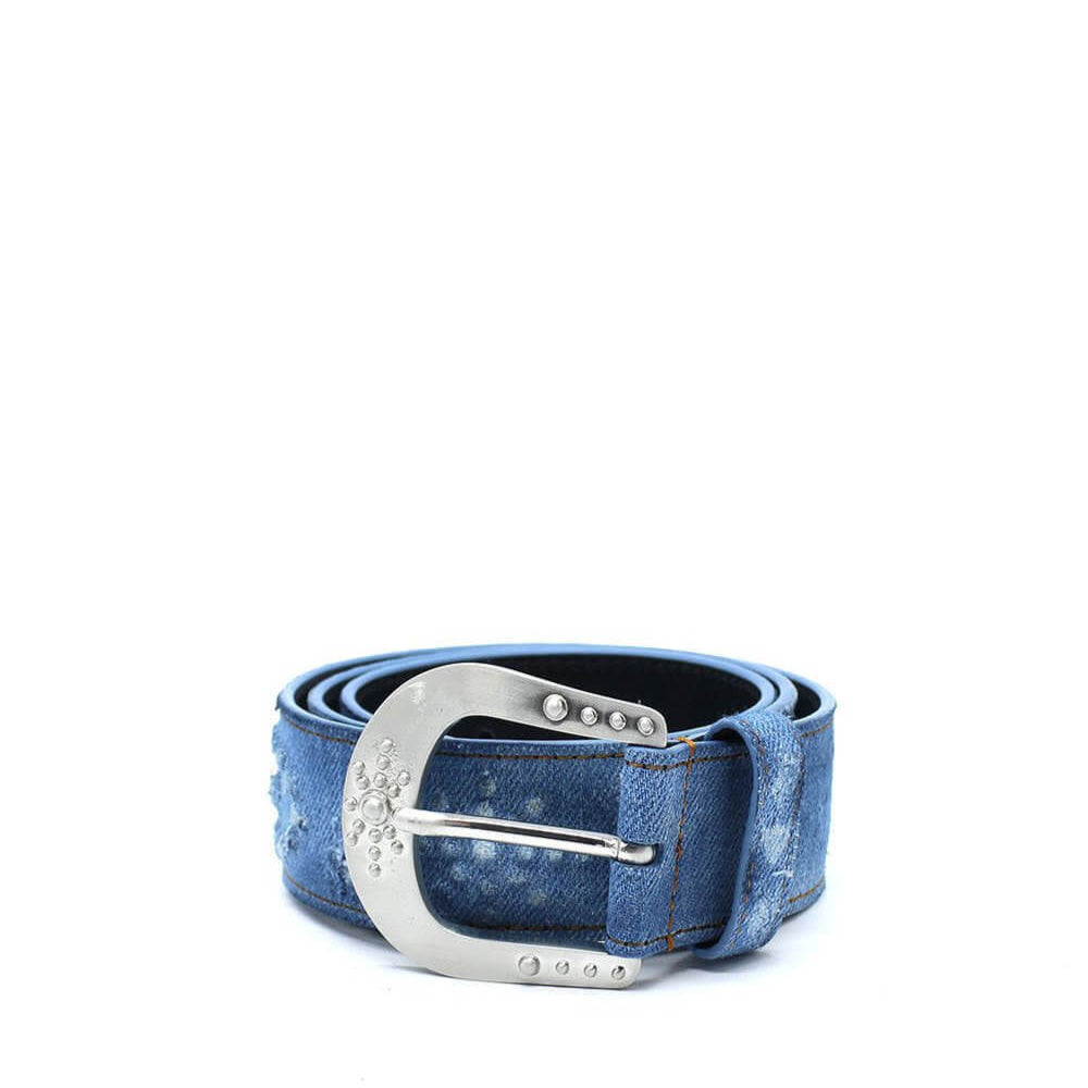 Hollywood Trading Company MIRAGE DENIM BELT MIRAGE DENIM BELT Denim belt, nickel free buckle, with HTC shield logo rivet. Height: 4 cm. Composition: 100% Cotton. Made in Italy. BELTS Hollywood Trading Company Hollywood Trading Company