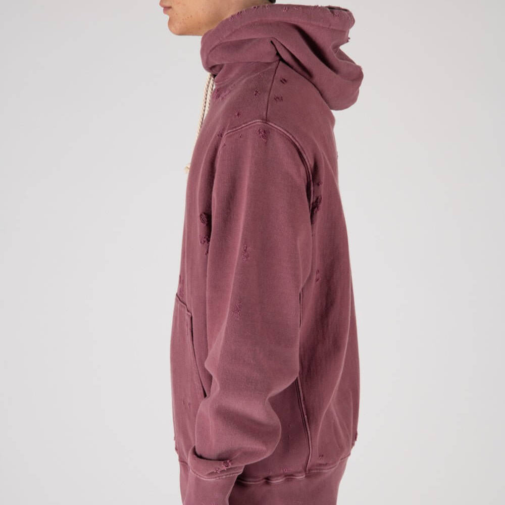 htclosangeles MY HOOD - AKA7 MY HOOD - AKA7 HTC 7 print distressed hoodie. Hood with drawstring, ribbed cuffs and hem. One front kangaroo pocket. Intentionally distressed areas may vary. Composition: 100% Cotton SWEATERS Hollywood Trading Company Hollywoo