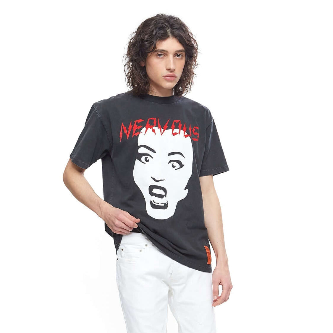 htclosangeles NERVOUS T-SHIRT NERVOUS T-SHIRT Front 'Nervous' print t-shirt. HTC print on the back. 100% cotton. Made in Italy. Hollywood Trading Company Hollywood Trading Company
