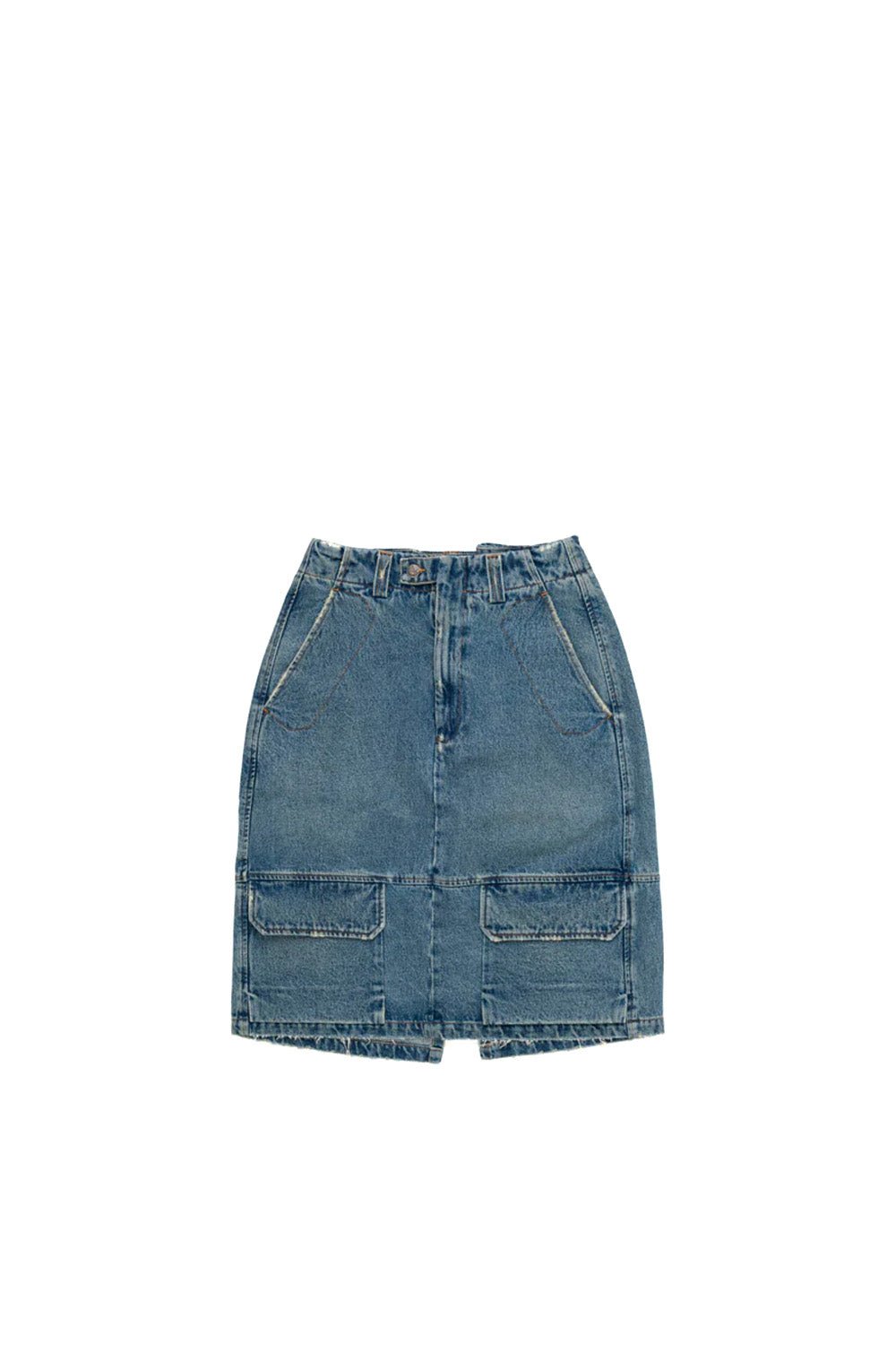 SK(8)RT Denim skirt. Front & back pockets. 100% cotton HTC LOS ANGELES