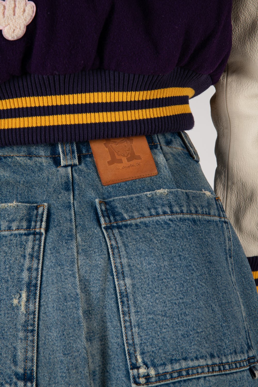SK(8)RT Denim skirt. Front & back pockets. 100% cotton HTC LOS ANGELES
