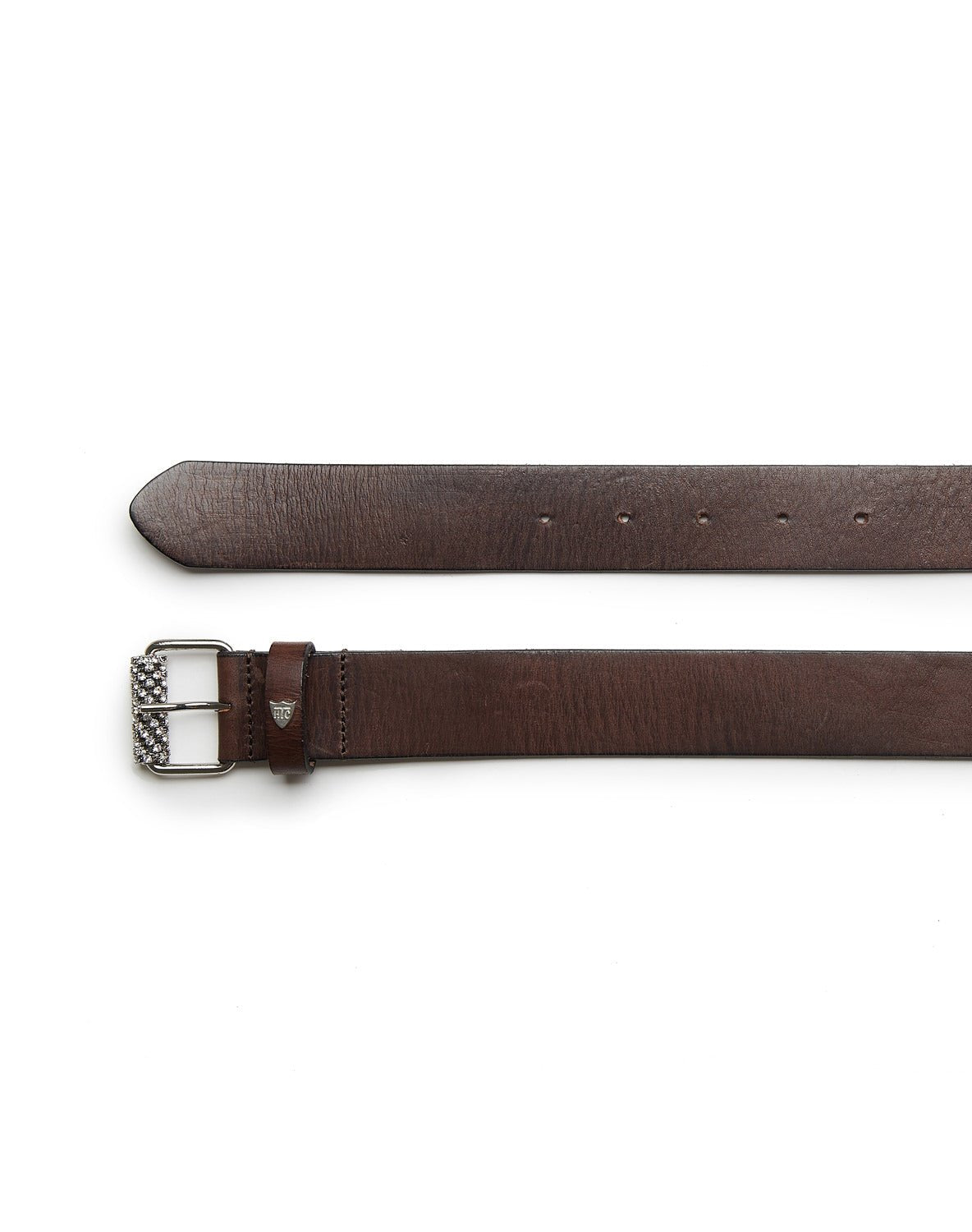 SPENCER BELT Leather belt. Brass buckle with Swarovski. 3,5 cm height HTC LOS ANGELES