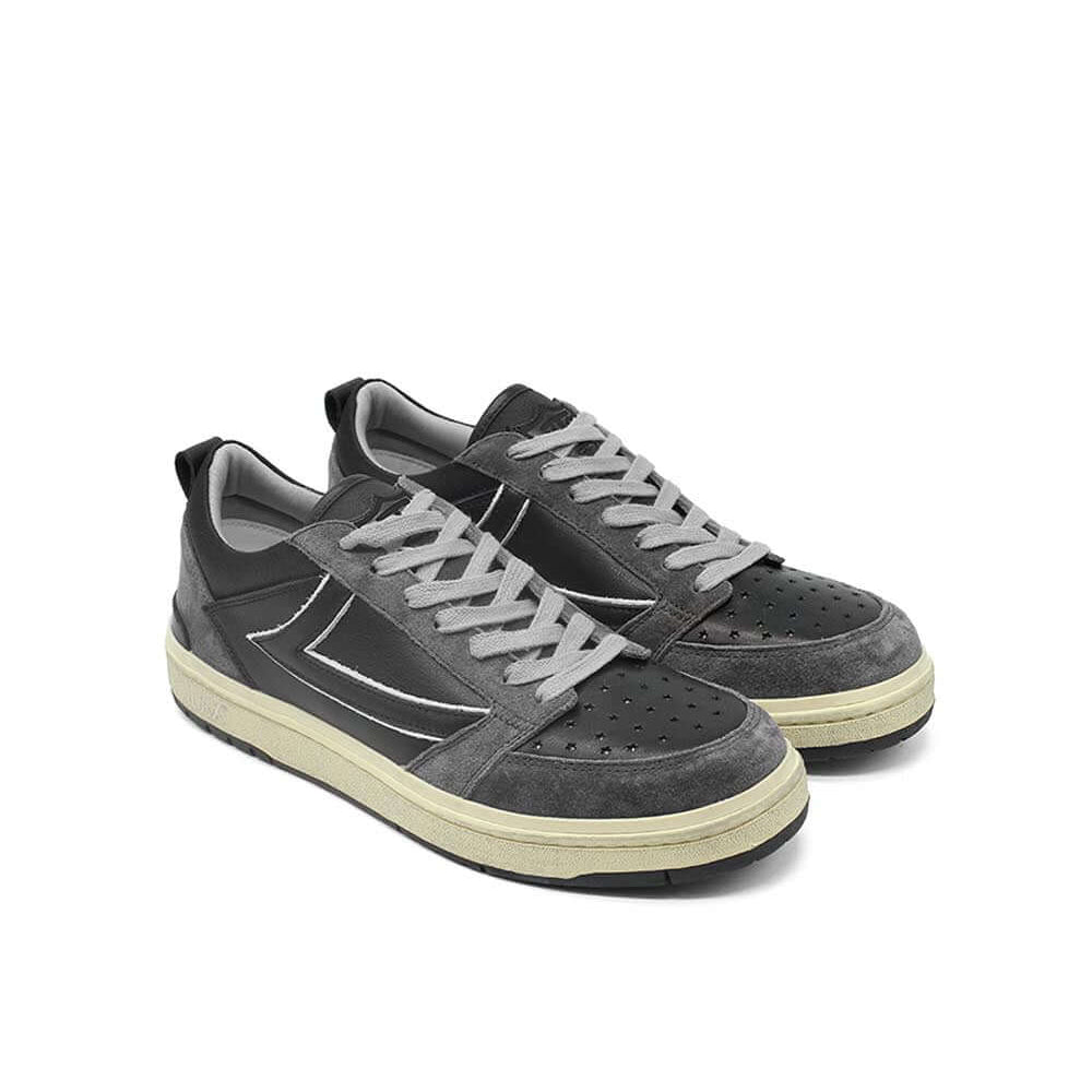 Hollywood Trading Company STARLIGHT BICOLOR LOW MAN STARLIGHT BICOLOR LOW MAN HTC Starlight Bicolor Low Man sneakers, back pull loop with metal logo detail, front lace-up closure, leather + suede upper sneakers Hollywood Trading Company Hollywood Trading