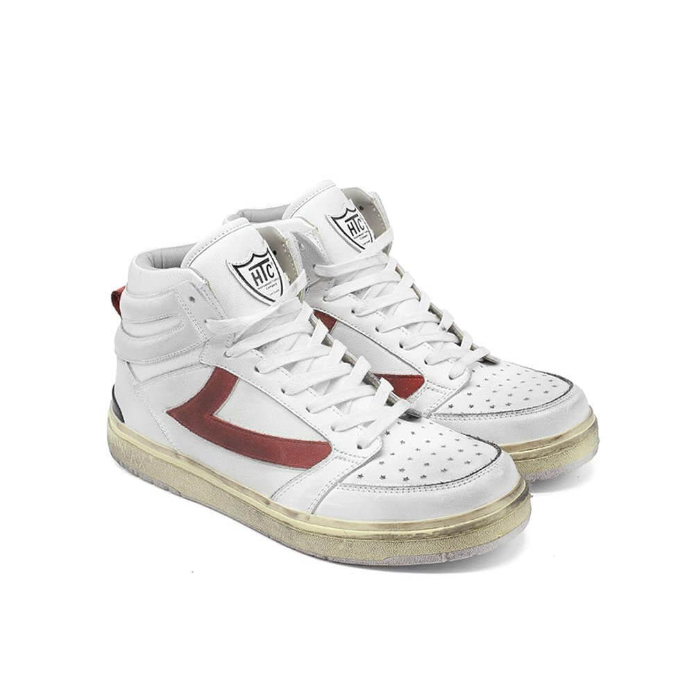 Hollywood Trading Company STARLIGHT COLOR SHIELD HIGH MAN STARLIGHT COLOR SHIELD HIGH MAN HTC Starlight Color Shield High Man sneakers, back pull loop with metal logo detail, front lace-up closure, 100% LEATHER + SUEDE SHIELD sneakers Hollywood Trading Co