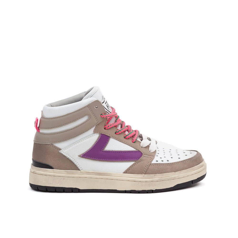 Hollywood Trading Company STARLIGHT HIGH WOMAN STARLIGHT HIGH WOMAN Starlight High Woman Sneakers, back pull loop with logo detail, rubber sole, perforated toe and front lace-up closure, 100% leather sneakers Hollywood Trading Company Hollywood Trading Co