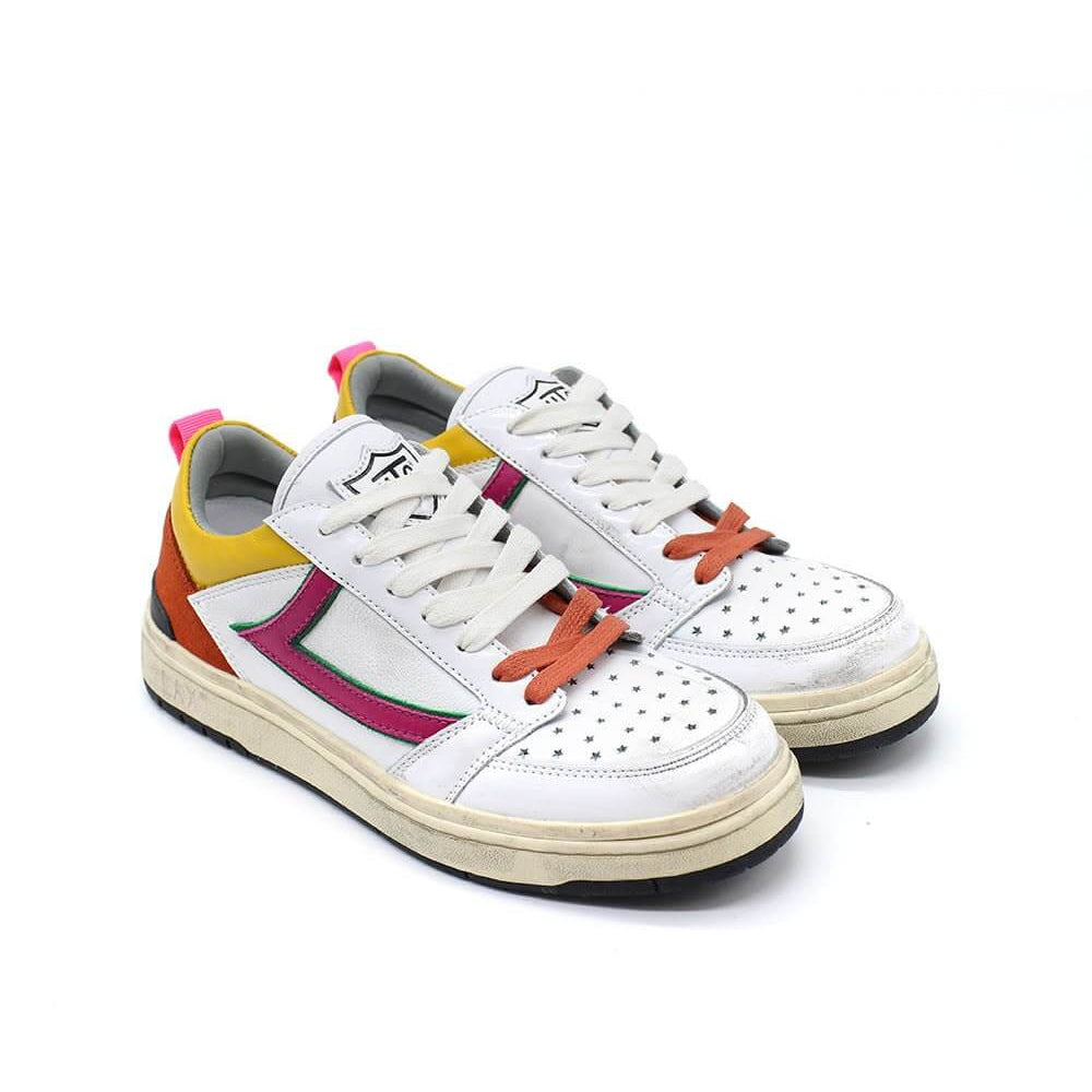 Hollywood Trading Company STARLIGHT MULTICOLOR LOW WOMAN STARLIGHT MULTICOLOR LOW WOMAN HTC Starlight Low Woman sneakers, back pull loop with logo detail, rubber sole, perforated toe and front lace-up closure, 100% leather sneakers Hollywood Trading Compa