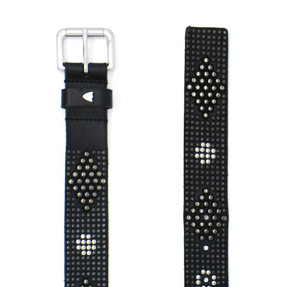HTC LOS ANGELES TORY BELT TORY BELT Black leather belt with mixed studs .Height: 3 cm. Made in Italy. Hollywood Trading Company Hollywood Trading Company