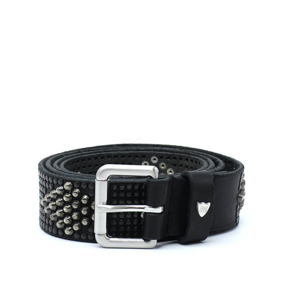 HTC LOS ANGELES TORY BELT TORY BELT Black leather belt with mixed studs .Height: 3 cm. Made in Italy. Hollywood Trading Company Hollywood Trading Company