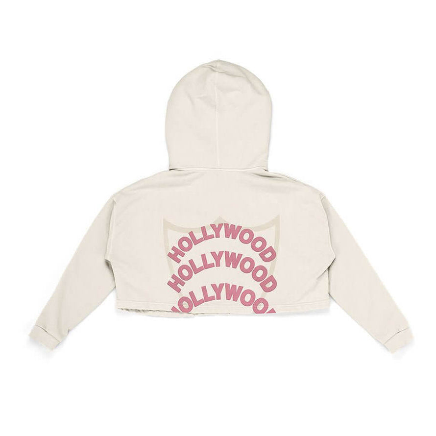 HTC LOS ANGELES TRIPLE HOLLYWOOD CROP HOODIE TRIPLE HOLLYWOOD CROP HOODIE Crop sweater with HTC logo on the front. Composition: 100% Cotton Hollywood Trading Company Hollywood Trading Company
