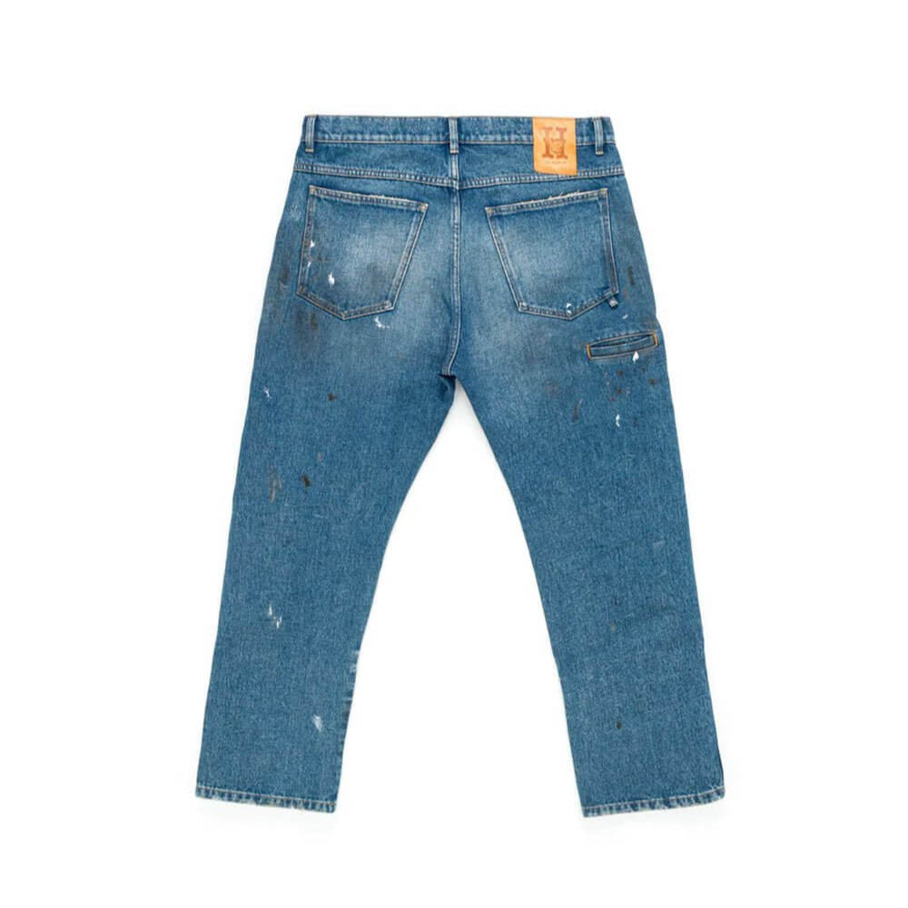 Hollywood Trading Company WORKB**** WORKB**** Cargo jeans with front button and zip closure. Back leather logo patch. Stonewashed coloring may vary. Five pockets. Hem: 21 cm. Composition: 100% Cotton Hollywood Trading Company Hollywood Trading Company