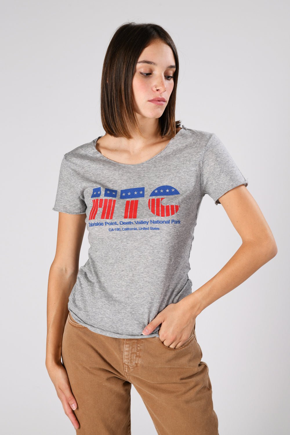 ZABRISKIE POINT WOMAN T-SHIRT Slim fit woman t-shirt printed on the front. 100% cotton HTC LOS ANGELES